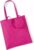 100x Katoenen schoudertasjes fuchsia 42 x 38 cm – 10 liter – Shopper/boodschappen tas – Tote bag – Draagtas