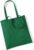 100x Katoenen schoudertasjes groen 42 x 38 cm – 10 liter – Shopper/boodschappen tas – Tote bag – Draagtas