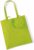 10x Katoenen schoudertasjes lime groen 42 x 38 cm – 10 liter – Shopper/boodschappen tas – Tote bag – Draagtas