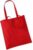 10x Katoenen schoudertasjes rood 42 x 38 cm – 10 liter – Shopper/boodschappen tas – Tote bag – Draagtas