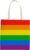 1x Polyester boodschappentasje/shopper regenboog/rainbow/pride vlag voor volwassenen en kids – Festival/pride musthaves