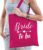 1x Vrijgezellenfeest Bride to be tasje roze/ goodiebag dames – Accessoires vrijgezellen party vrouw