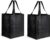 2x Boodschappen tas/shopper zwart 38 cm – 2 Stuks stevige boodschappentassen/shopper bag