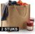 2x Jute boodschappentassen 30 cm