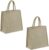 2x Jute boodschappentassen/strandtassen 35 x 34 cm naturel – Draagtassen met hengsels – Eco – Milieubewust – Trendy tas