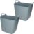 2x stuks bathroom Solutions Kuip – flexibel – emmer/wasmand – blauw – 25 liter – 41 x 35 x 38 cm