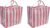 2x stuks dekens en kussens opbergtas wit/rood 55 x 55 x 30 cm