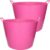 2x stuks flexibele kuip emmer/wasmand rond roze 43 liter – Opbergmanden