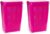 2x stuks grote wasmand/opberg mand met deksel 50 liter in het fuchsia roze – Kunststof – 41 x 31 x 61 cm – Wasmanden