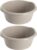 2x stuks kunststof plastic afwas teiltje/afwasbak rond 15 liter zacht beige – Diameter 42 cm x Hoogte 17 cm – Schoonmaak/huishouden