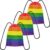 3x Rugtasje/rugzak regenboog/rainbow/pride vlag voor volwassenen en kids – Festival/pride musthaves