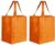 3x stuks boodschappen tas/shopper oranje 38 cm – Stevige boodschappentassen/shopper bag