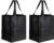 3x stuks boodschappen tassen/shoppers zwart 38 cm – Stevige boodschappentassen/shoppers