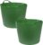 3x stuks flexibele kuip emmer/wasmand rond groen 45 liter – Opbergmanden – 37 x 45 cm