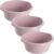 3x stuks kunststof plastic afwas teiltje/afwasbak rond 10 liter zacht roze – Diameter 38 cm x Hoogte 16 cm – Schoonmaak/huishouden