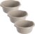 3x stuks kunststof plastic afwas teiltje/afwasbak rond 6 liter zacht beige – Diameter 32 cm x Hoogte 13 cm – Schoonmaak/Huishouden