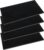 4 stuks 15 x 30 cm barmat, zwart rubber afdruipmat, barmat antislip voor bar, club, keuken, restaurant