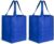 4x stuks boodschappen tas/shopper blauw 38 cm – Stevige boodschappentassen/shopper bag