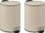 5Five kleine pedaalemmer – 2x – metaal – beige – 3L – 16 x 25 cm – Badkamer – Badkamer/toilet