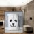 Allernieuwste.nl® Waszak met Panda Print – Wasgoed Opbergtas met Trekkoord – Badkamer Was Zak – Laundry Bag – wit-zwart – 65 x 47 cm