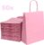 ArtiPack Kraft Papieren Tasjes Met Handvat – Zakjes – 50 Stuks – Lichtroze – 18x8x24 cm – Roze Cadeautasjes A5+