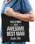 Awesome best man – geweldige getuige katoenen tas zwart voor heren – verjaardag tassen – kado / tasje / shopper