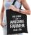 Awesome farmer / geweldige boerin cadeau katoenen tas zwart voor dames – kado tas / beroepen / tasje / shopper