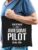 Awesome pilot / geweldige piloot cadeau tas zwart voor dames en heren – piloot kado tas / beroep cadeau tas