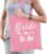 Bellatio Decorations Bride to be tas – bruiloft/vrijgezellenfeest – roze – katoen – 42 x 38 cm