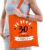 Bellatio Decorations cadeau tas dames – 30 en perfect – oranje – katoen – 42 x 38 cm – dertig