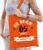 Bellatio Decorations cadeau tas dames – 65 en perfect – oranje – katoen – 42 x 38 cm – vijfenzestig