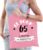 Bellatio Decorations cadeau tas dames – 65 en perfect – roze – katoen – 42 x 38 cm – vijfenzestig