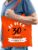 Bellatio Decorations cadeau tas heren – 30 en perfect – oranje – katoen – 42 x 38 cm – dertig