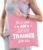 Bellatio Decorations cadeau tas voor trainer – katoen – 42 x 38 cm – licht roze – geweldige trainer