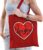 Bellatio Decorations Cadeau tasje valentijn – Love you – rood katoen