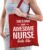 Bellatio Decorations caeau tas voor verpleegkundige/zuster – rood – katoen – 42 x 38 cm – awesome nurse