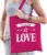 Bellatio Decorations Gay Pride tas – katoen – 42 x 38 cm – fuchsia roze – LHBTI – All you need is love