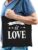 Bellatio Decorations Gay Pride tas – katoen – 42 x 38 cm – zwart – LHBTI – All you need is love