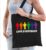 Bellatio Decorations Gay Pride tekst tas – katoen – 42 x 38 cm – zwart – love everybody – LHBTI