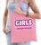 Bellatio Decorations vrijgezellenfeest tas – katoen – 42 x 38 cm – lichtroze – Girls Fun