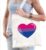 Bi / biseksueel pride tas – bi vlag hart witte katoenen tas – gaypride/lhbt tassen / accessoires