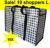 Big Shoppers met rits (10 stuks) – 60 x 45 cm – Geruit – Zwart -Set van 10