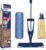 Bona Premium Spray Mop – Alles-in-1 Dweilsysteem – Vloerwisser met Spray – Inclusief Geoliede Houten Vloer Reiniger & Microvezel Reinigingspad Dweil – Streeploos – Sneldrogend