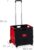 Boodschappentrolley, inklapbaar, telescopische handgreep, 2 rubberen wielen, tot 35 kg, shopping trolley, aluminium, ABS, rood boodschappentrolley, 98 x 45,5 x 37 cm, rood