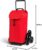 Boodschappentrolley, waterafstotende tas, 3-rollen systeem, eco-verpakking, inklapbaar frame, maximale belasting: 30 kg, frame: staal/kunststof, boodschappentas: polyester, rood