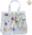 BrenLux Winkeltas – Shoppingtas katoen – Boodschappentas – Stempelmethode met bloemen & planten – Grote tas 70cm x 45cm – Eco