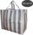 Castillo Jumbo Bag XL – Wastas / Opbergtas / Verhuistas / Big Shopper – Set van 10 stuks – Grijs Wit