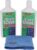 Clean-X glas Glass Scrub (set) bestaande uit 2 flessen Clean-X Glass Scrub (reinigingspasta) van 300 ml + 1 High performance schoonmaakdoekje (merk 3M) blauw – Professionele…