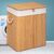 Decopatent® Grote Bamboe Wasmand met deksel – 60 L – Wasmand 1 Vak met stoffen waszak – Opvouwbaar – Wassorteerder – Naturel