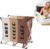 Decopatent® Wassorteerder – 90L – Wasmand 3 Vakken – Opvouwbare Wasmanden – Wassorteerder 3 vaks – Alu Frame – Wit – Beige – Bruin